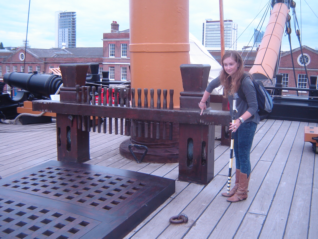 Rachel on the Fore'deck